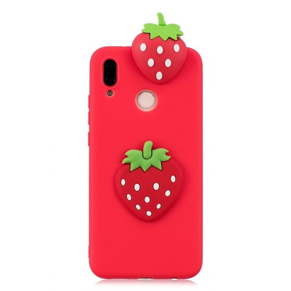 Hoesje voor Huawei P20 Lite 3d Aardbei