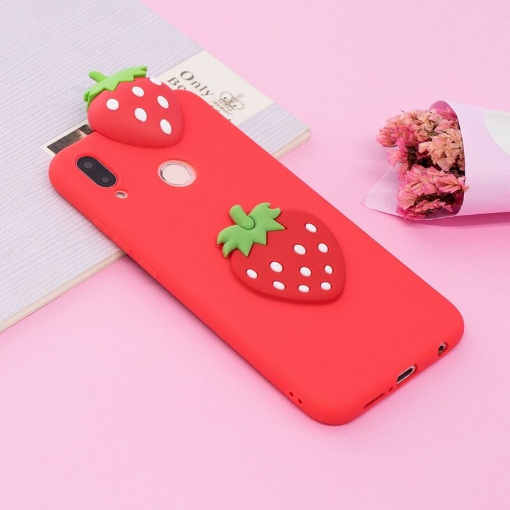 Hoesje voor Huawei P20 Lite 3d Aardbei