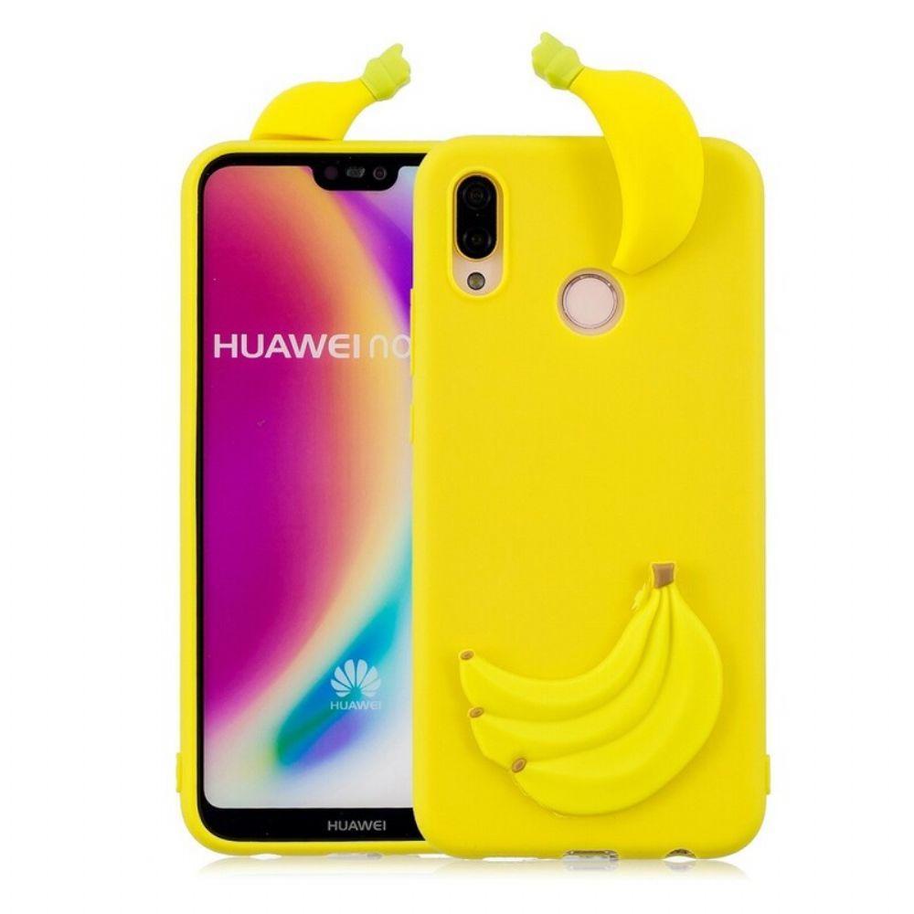 Hoesje voor Huawei P20 Lite 3d Banaan