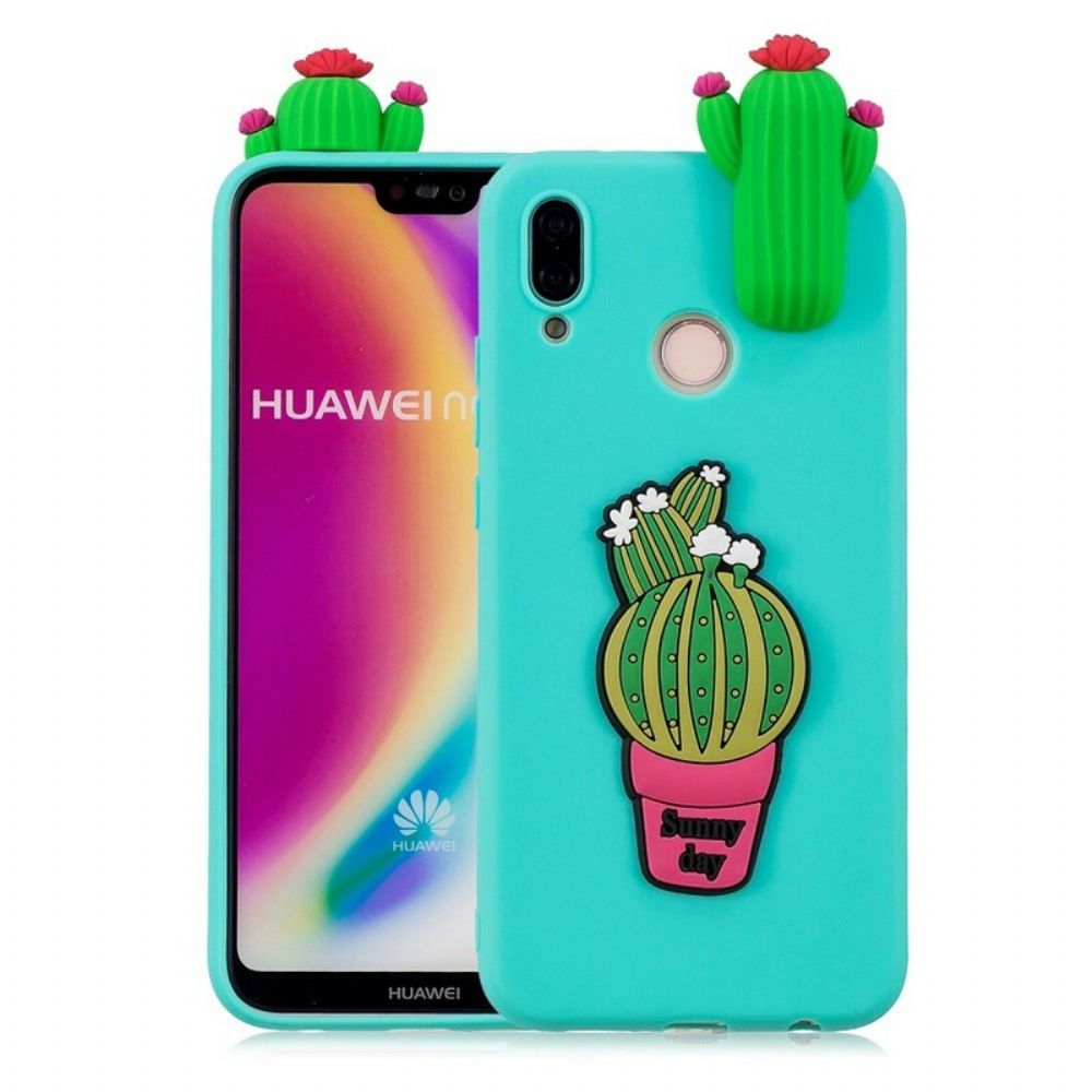 Hoesje voor Huawei P20 Lite 3d Cactus Waanzin