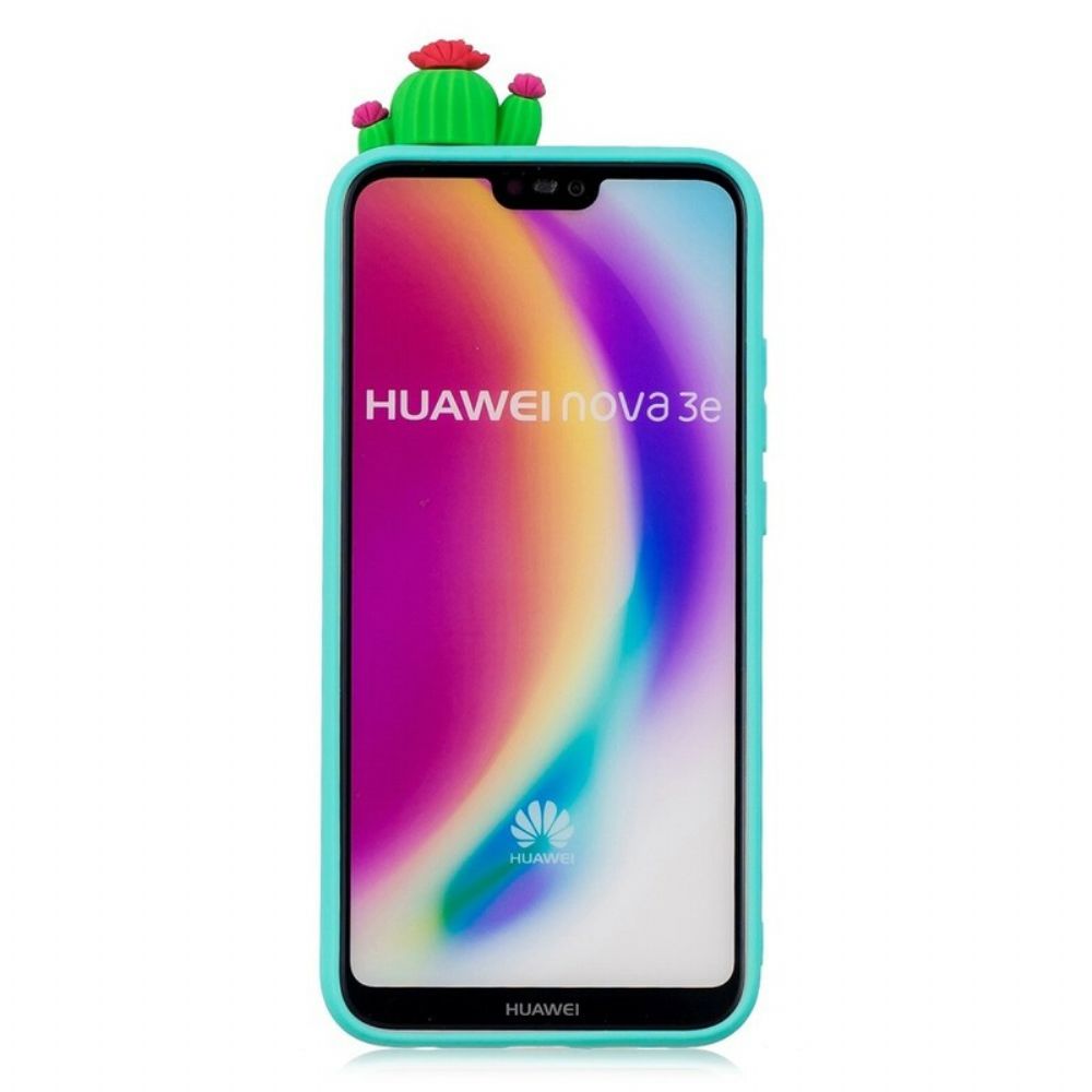 Hoesje voor Huawei P20 Lite 3d Cactus Waanzin