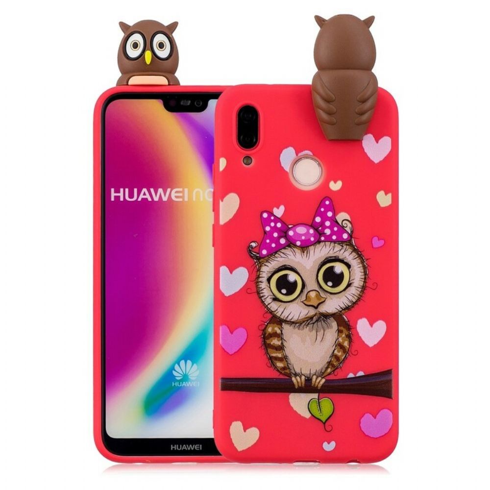 Hoesje voor Huawei P20 Lite 3d Miss Uil