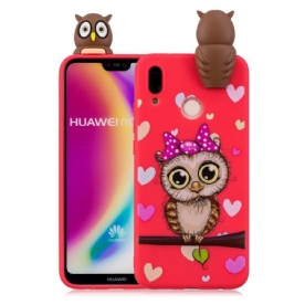 Hoesje voor Huawei P20 Lite 3d Miss Uil