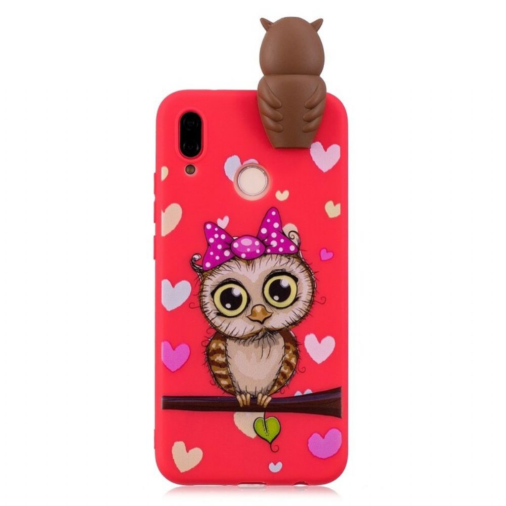 Hoesje voor Huawei P20 Lite 3d Miss Uil