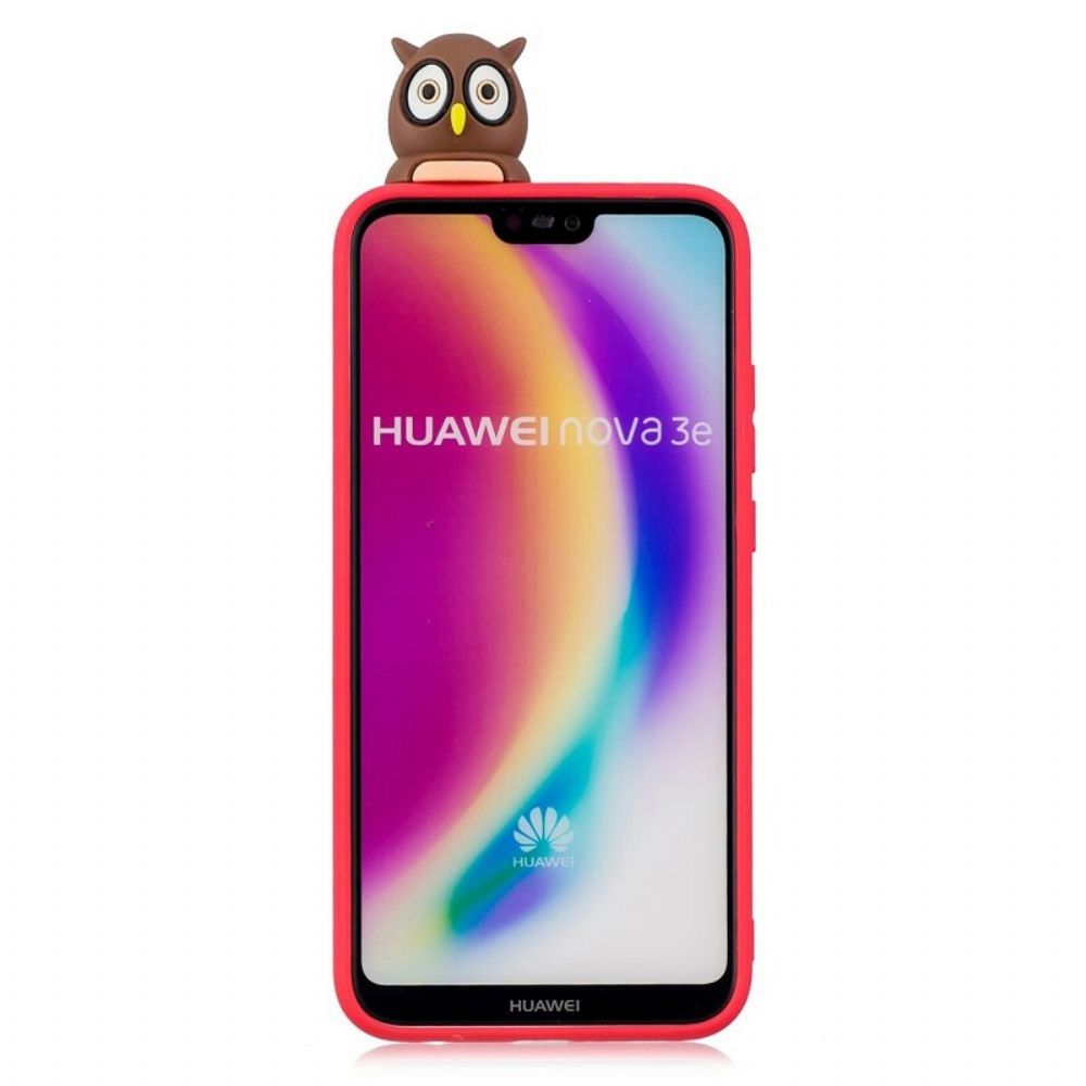 Hoesje voor Huawei P20 Lite 3d Miss Uil