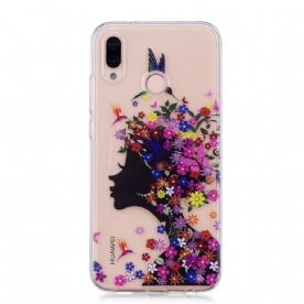 Hoesje voor Huawei P20 Lite Transparant Bloemenmeisje