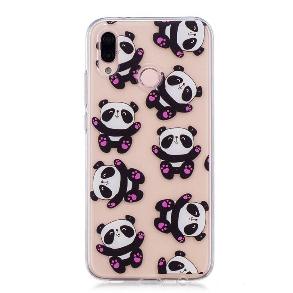 Hoesje voor Huawei P20 Lite Transparante Panda's Veel Plezier