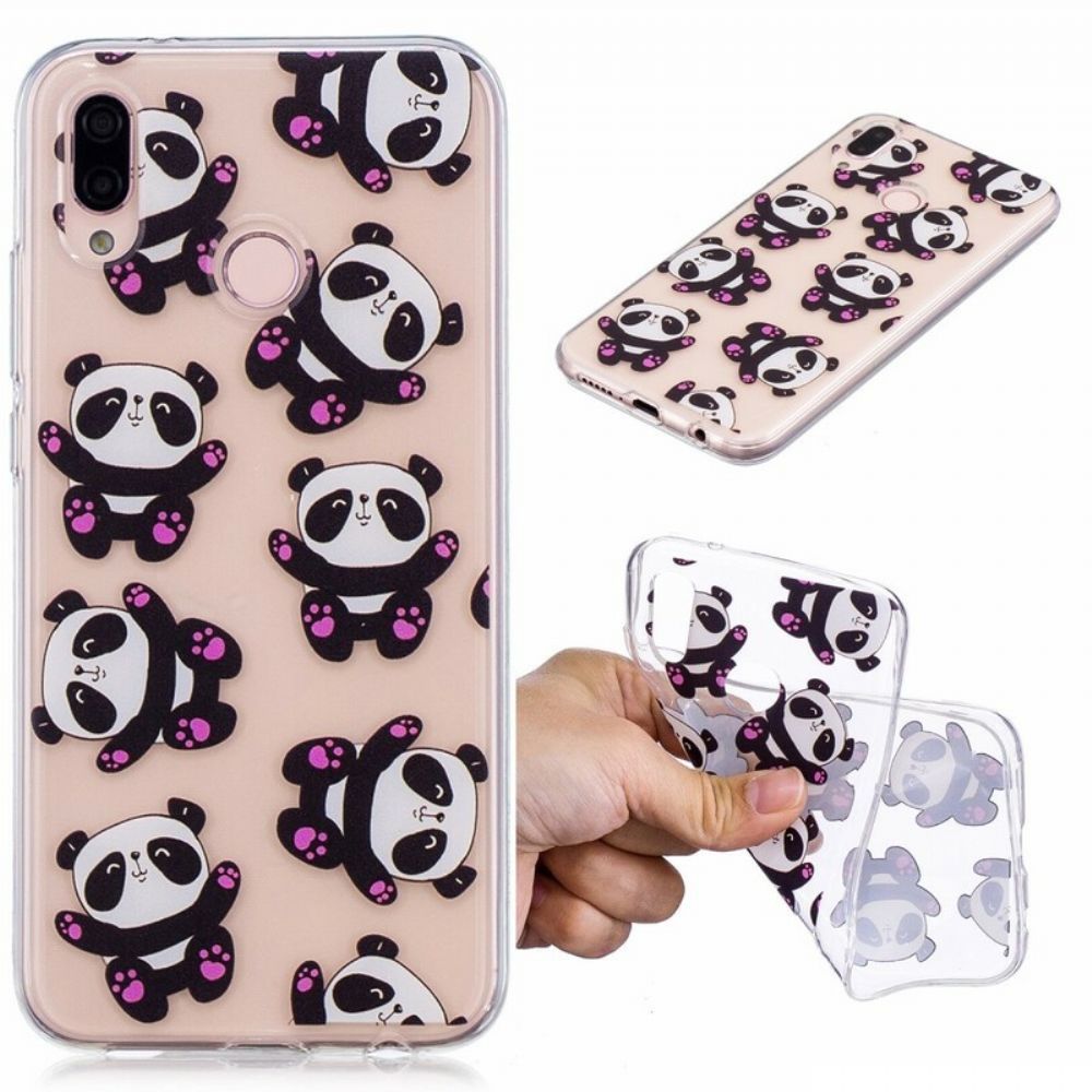 Hoesje voor Huawei P20 Lite Transparante Panda's Veel Plezier