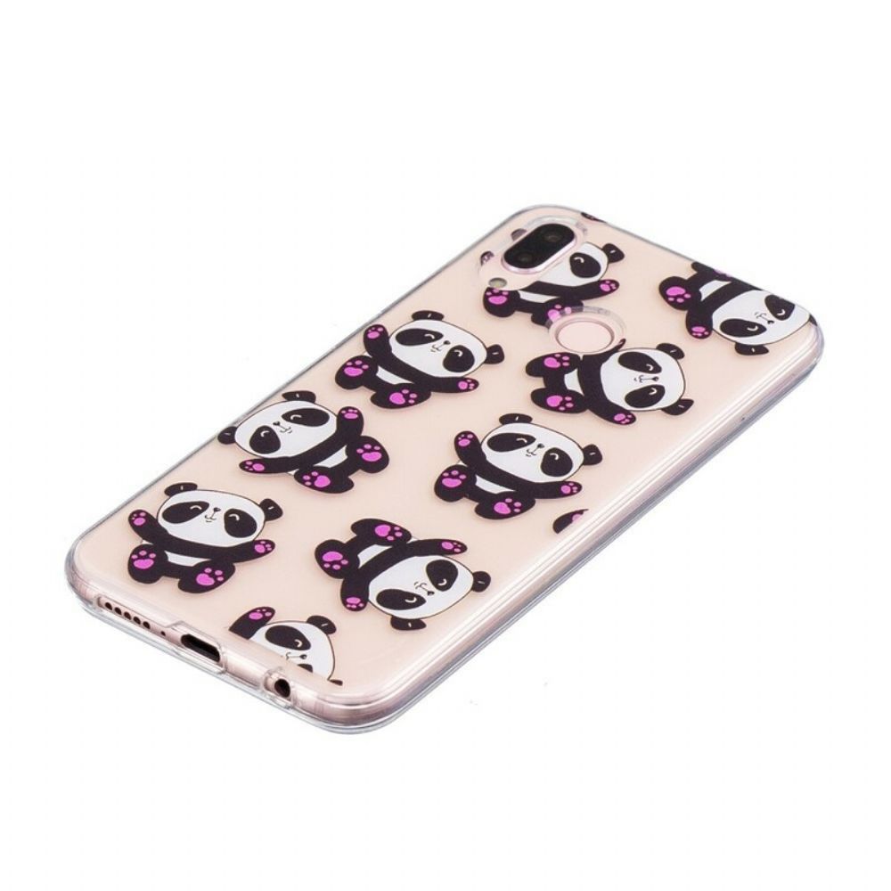 Hoesje voor Huawei P20 Lite Transparante Panda's Veel Plezier