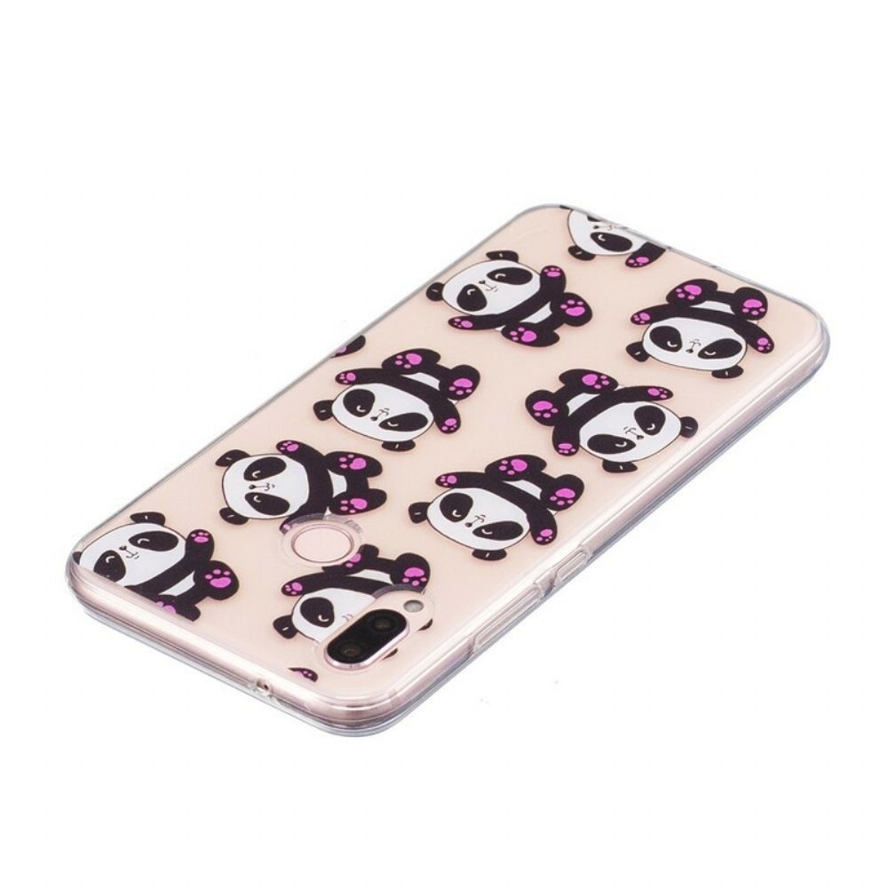 Hoesje voor Huawei P20 Lite Transparante Panda's Veel Plezier