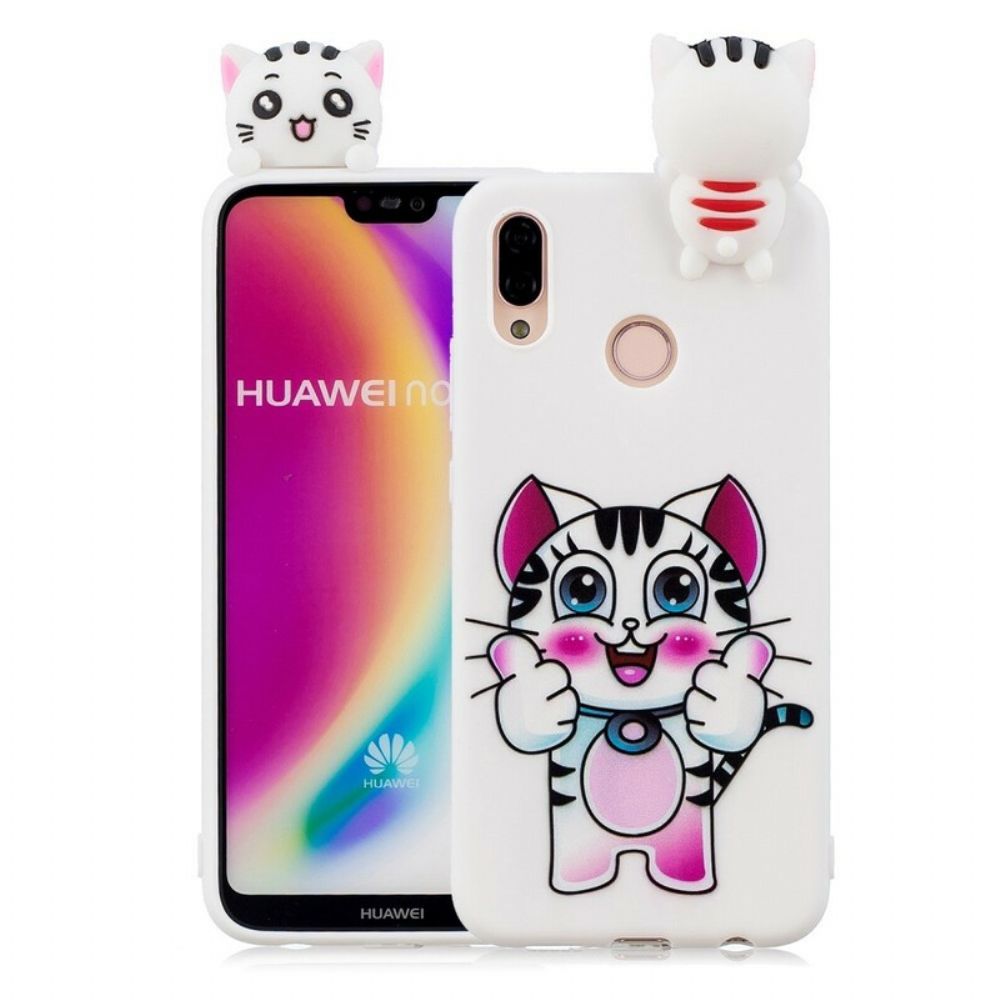 Telefoonhoesje voor Huawei P20 Lite 3d Mijn Kat