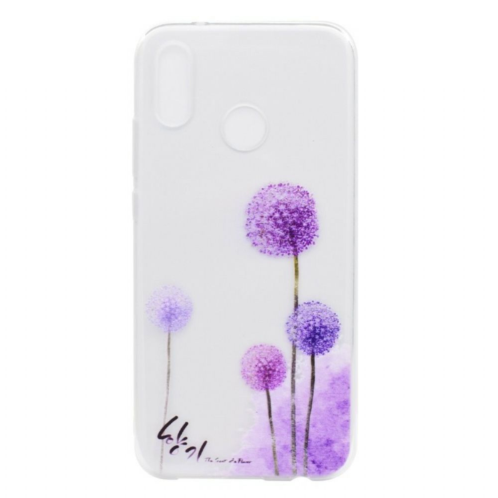 Telefoonhoesje voor Huawei P20 Lite Transparante Kleurrijke Paardebloemen