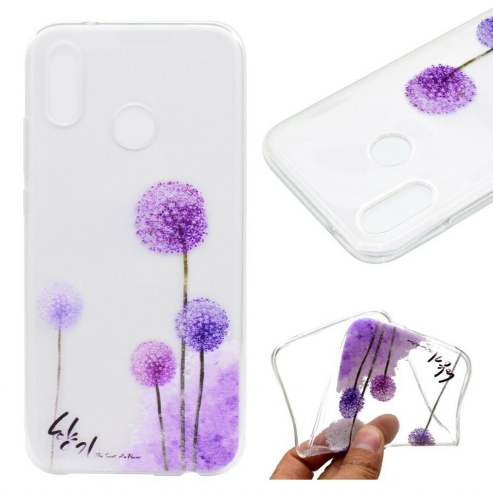 Telefoonhoesje voor Huawei P20 Lite Transparante Kleurrijke Paardebloemen