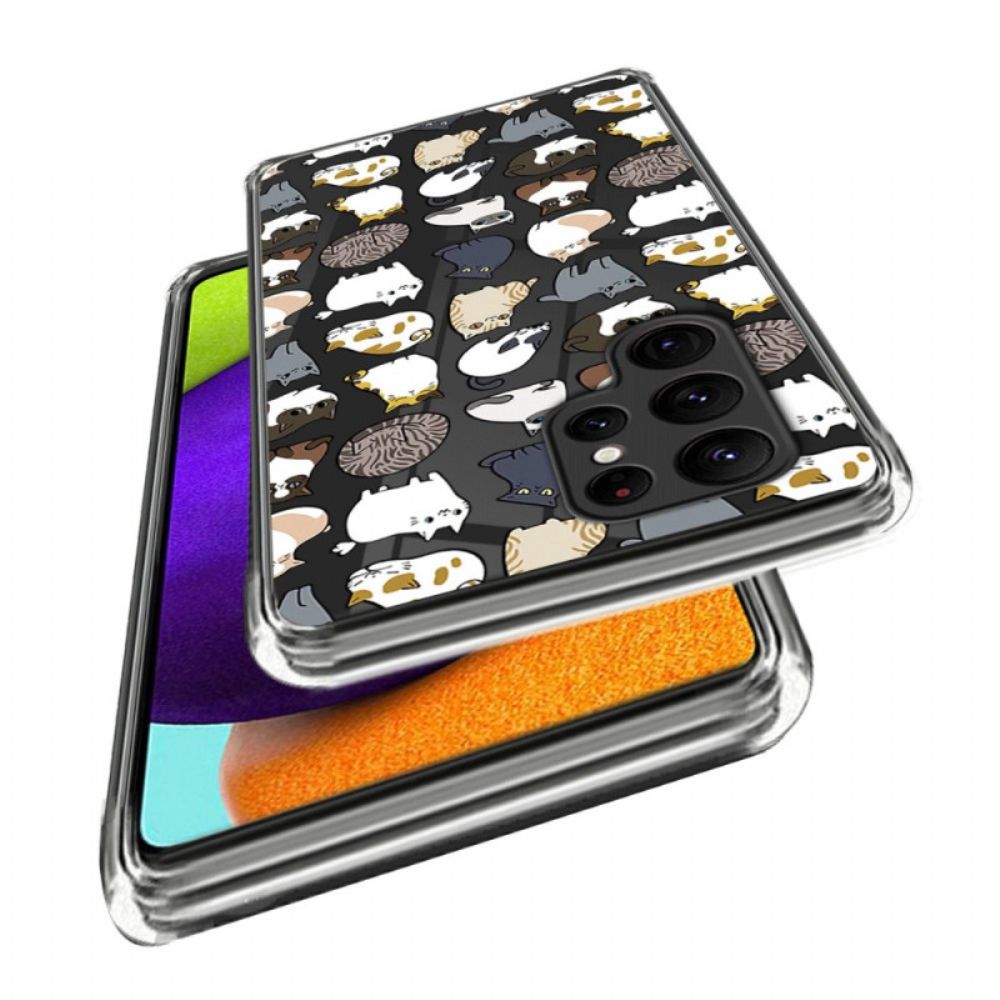 Cover Hoesje Samsung Galaxy S24 Ultra 5g Telefoonhoesje Katten