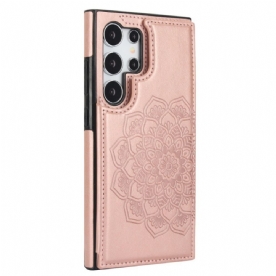 Cover Hoesje Samsung Galaxy S24 Ultra 5g Telefoonhoesje Mandala-bloemenpatroon En Ondersteuning