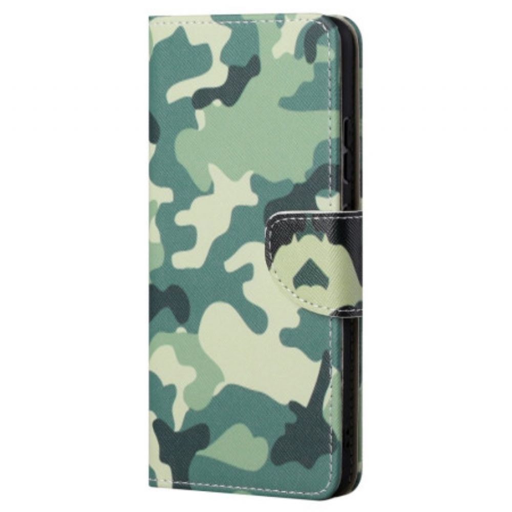 Flip Case Leren Samsung Galaxy S24 Ultra 5g Camouflagepatroon