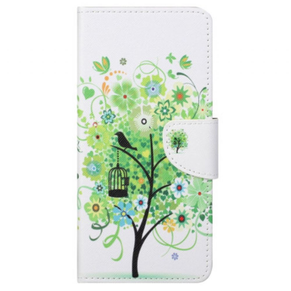 Folio-hoesje Samsung Galaxy S24 Ultra 5g Telefoonhoesje Groene Boom