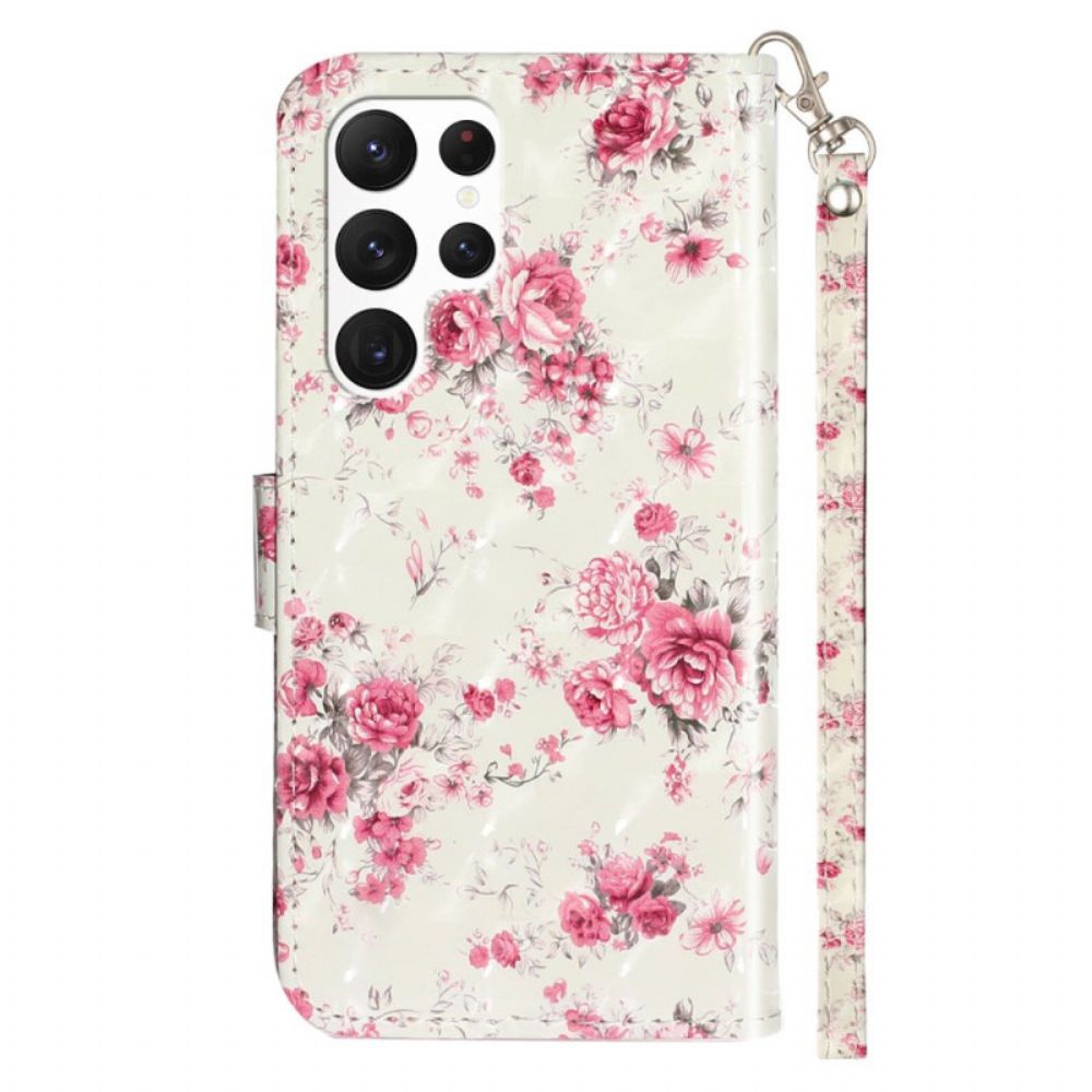 Folio-hoesje Samsung Galaxy S24 Ultra 5g Telefoonhoesje Lierty Bloemen Met Riem