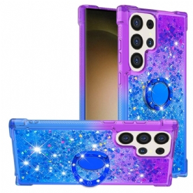 Hoesje Samsung Galaxy S24 Ultra 5g Glitter Met Verloop En Steunring