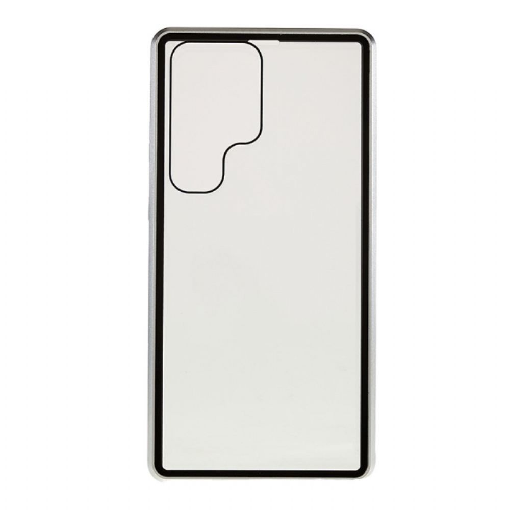 Hoesje Samsung Galaxy S24 Ultra 5g Magnetisch Gehard Glas En Dubbele Bescherming