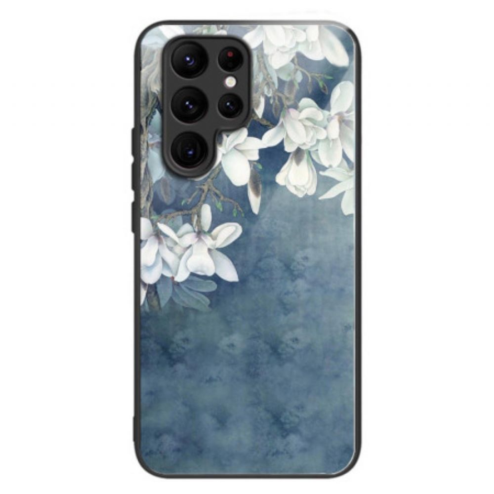 Hoesje Samsung Galaxy S24 Ultra 5g Magnolia's Van Gehard Glas