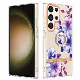 Hoesje Voor Samsung Galaxy S24 Ultra 5g Met Bloemenringhouder