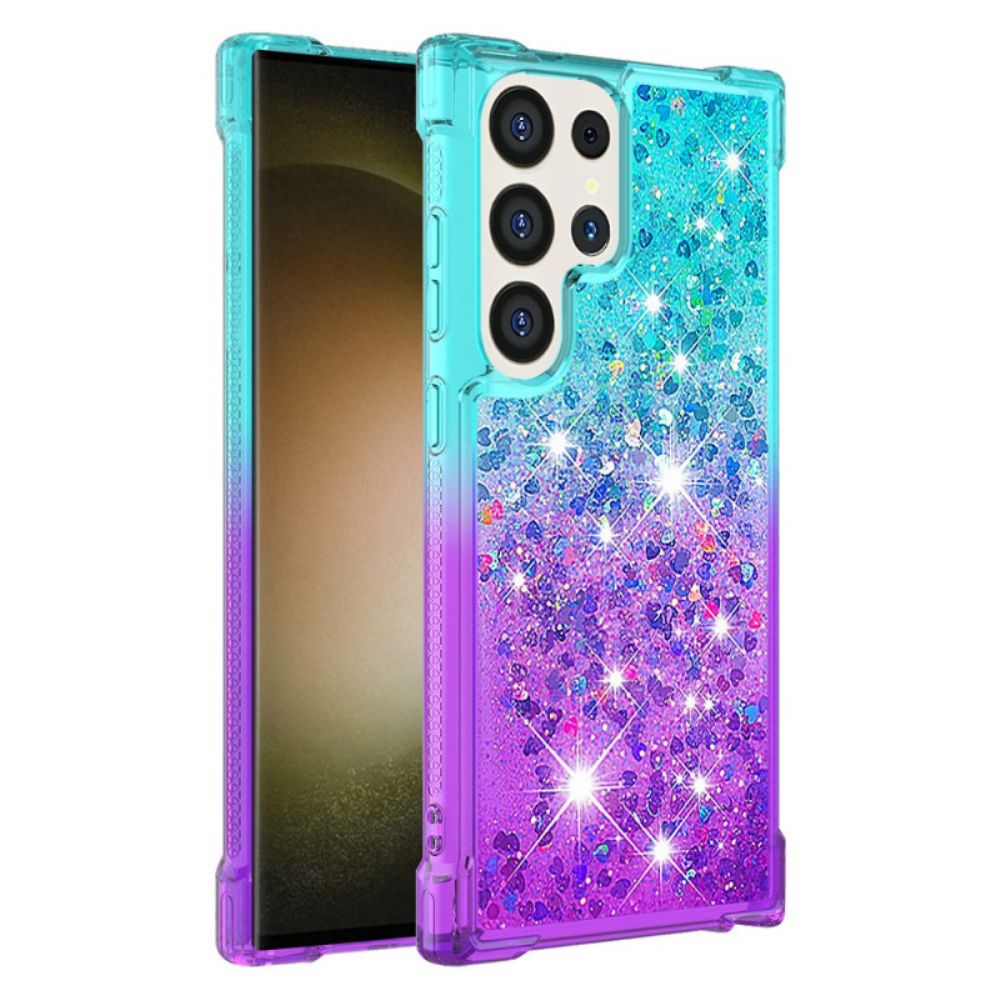 Hoesje Voor Samsung Galaxy S24 Ultra 5g Vloeibare Glitters