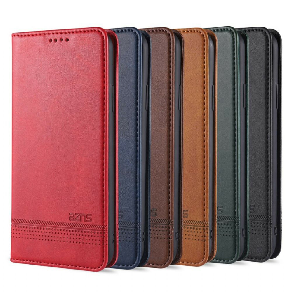 Bescherming Hoesje voor iPhone 12 Pro Max Folio-hoesje Azns Lederen Stijl