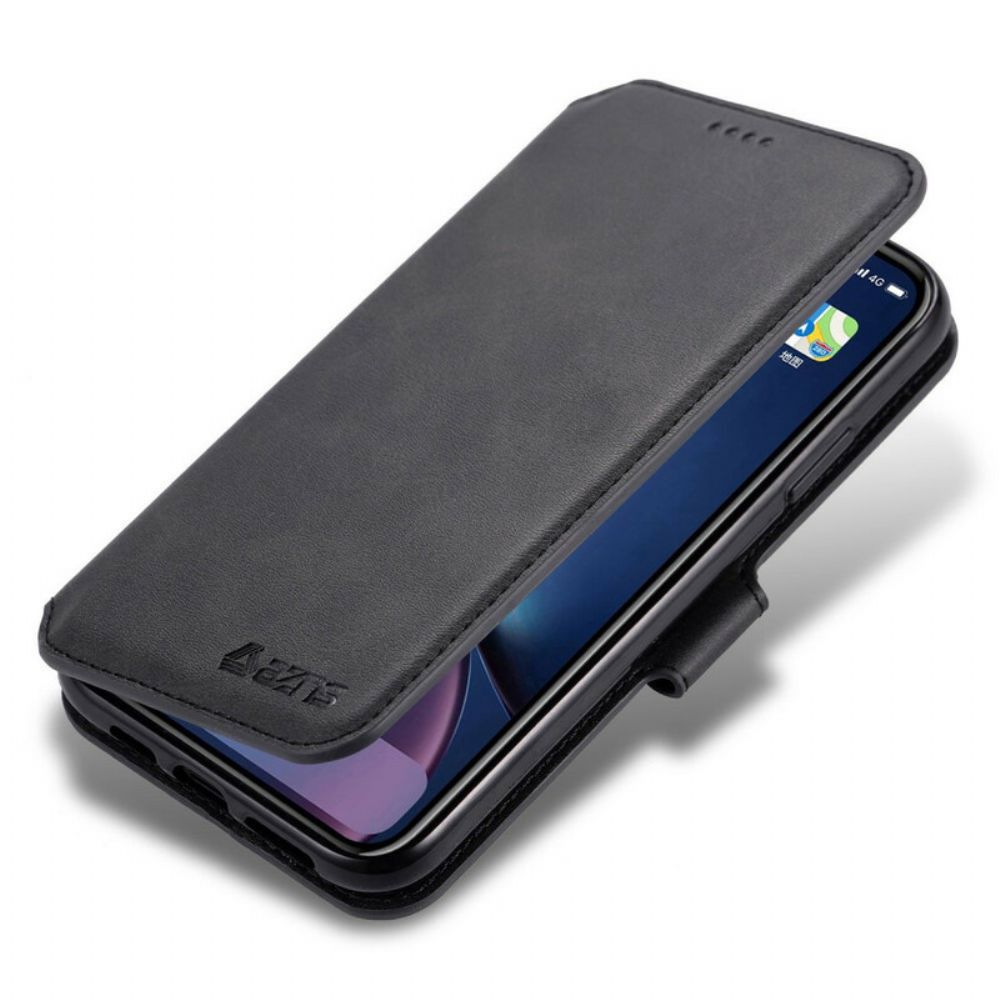 Flip Case voor iPhone 12 Pro Max Azns Leereffect