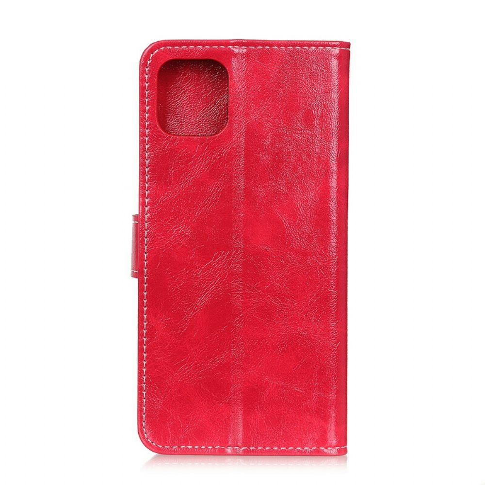 Flip Case voor iPhone 12 Pro Max Glanzende En Zichtbare Naden