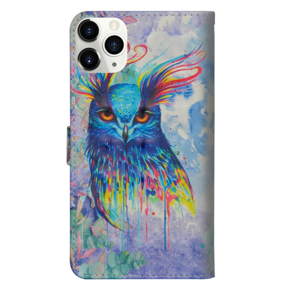 Folio-hoesje voor iPhone 12 Pro Max Aquarel Vogel