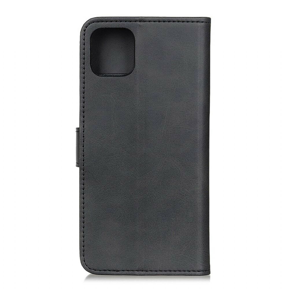 Folio-hoesje voor iPhone 12 Pro Max Retro Mat Leereffect