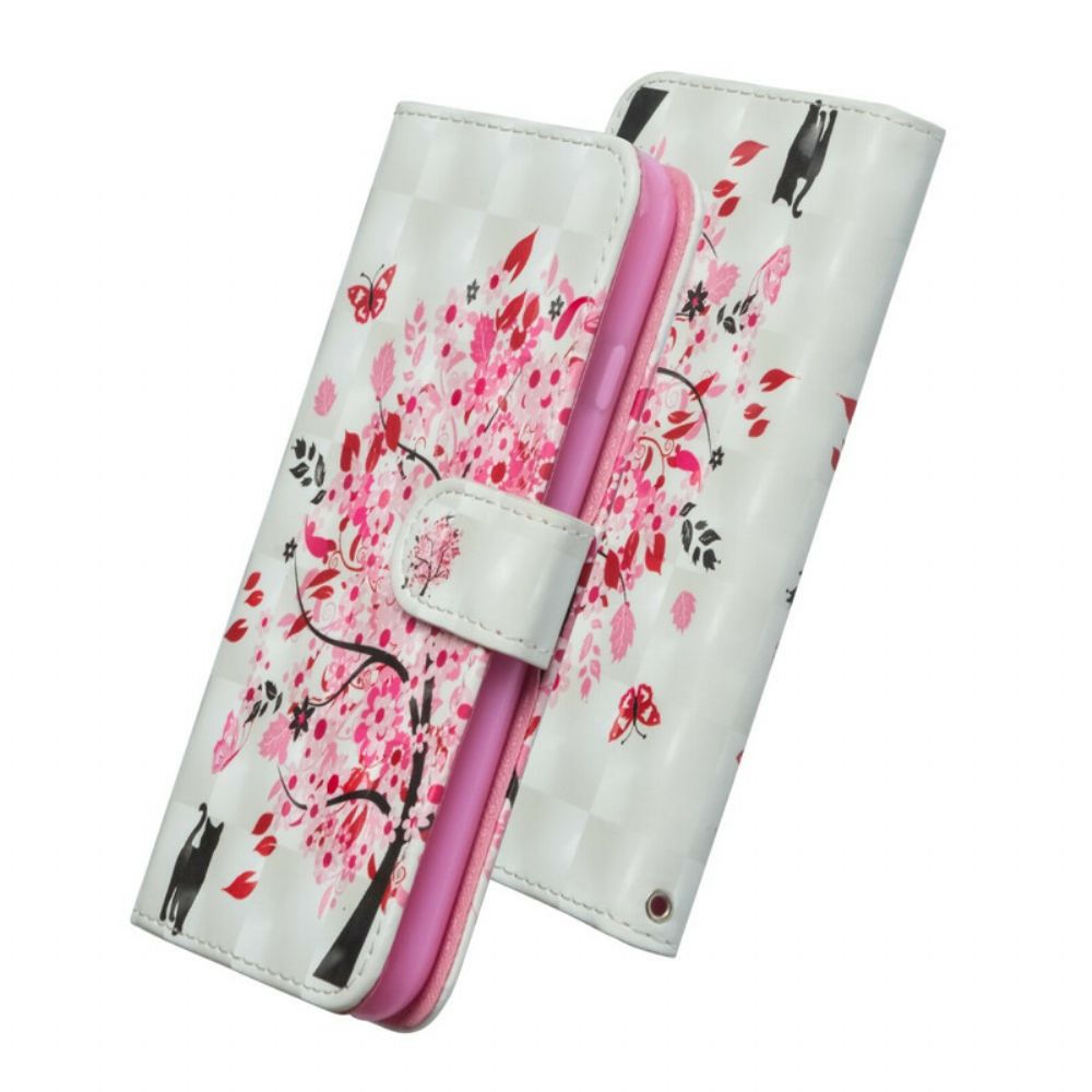 Folio-hoesje voor iPhone 12 Pro Max Roze Boom