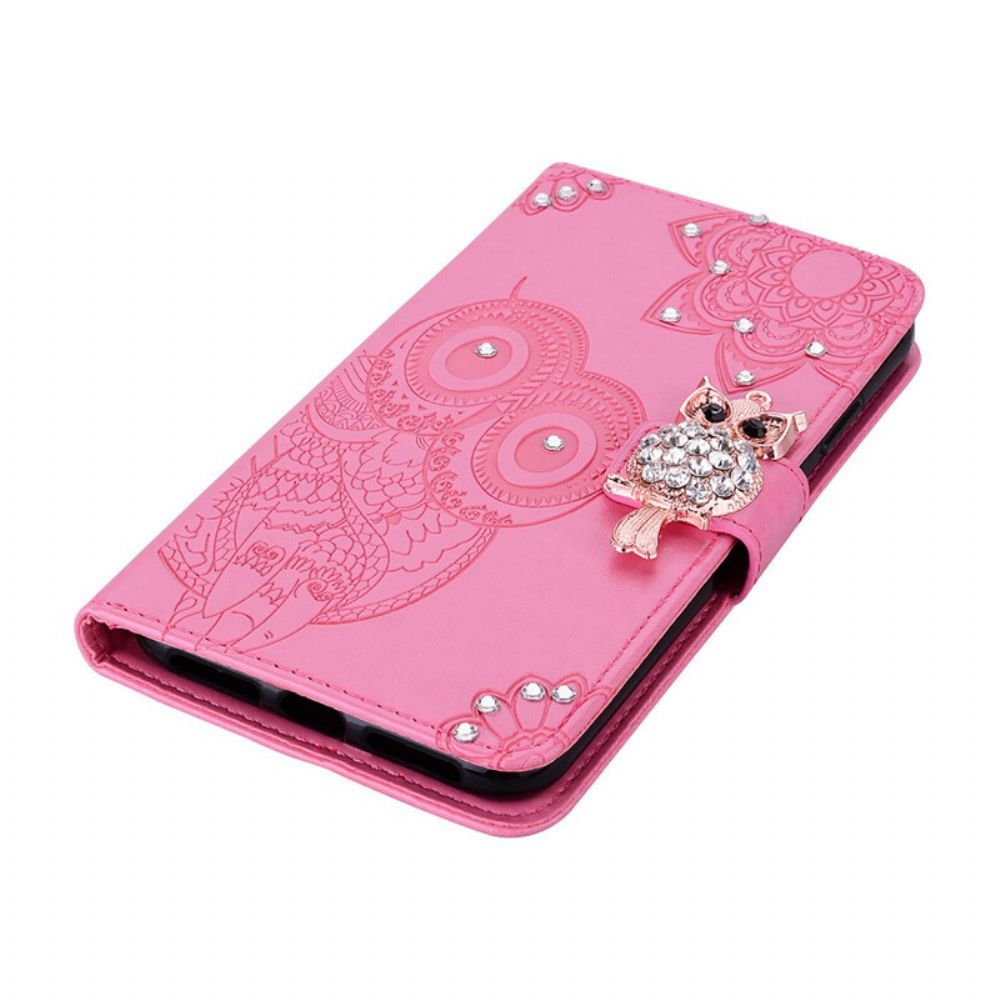 Folio-hoesje voor iPhone 12 Pro Max Uil Mandala En Charm