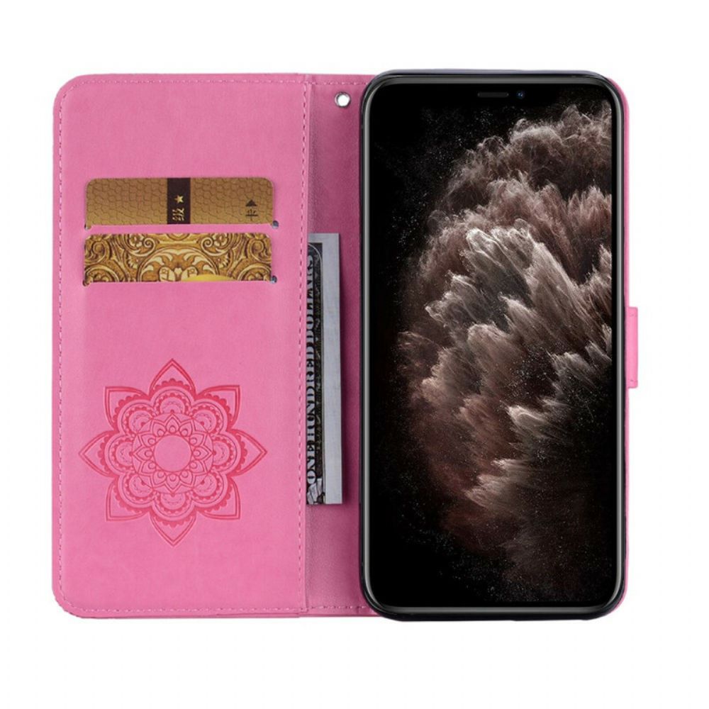 Folio-hoesje voor iPhone 12 Pro Max Uil Mandala En Charm