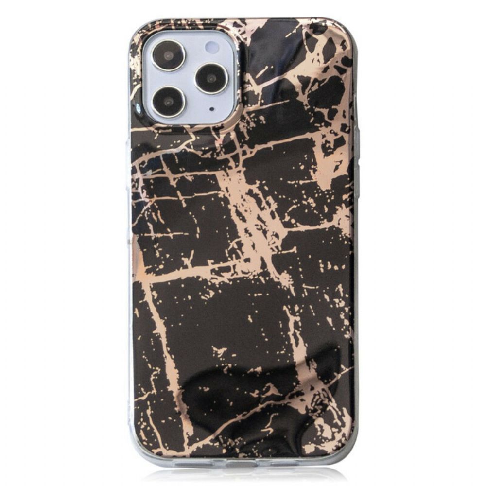 Hoesje voor iPhone 12 Pro Max Marmerkleurige Geometrie 2