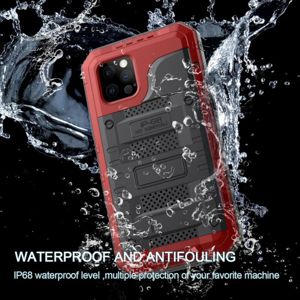 Hoesje voor iPhone 12 Pro Max Waterdicht Superbestendig Metaal