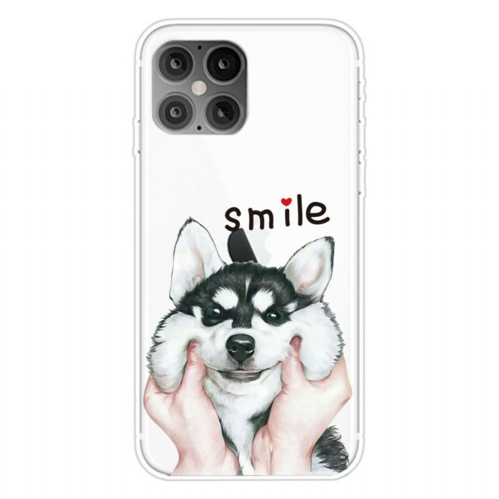 Telefoonhoesje voor iPhone 12 Pro Max Glimlach Hond