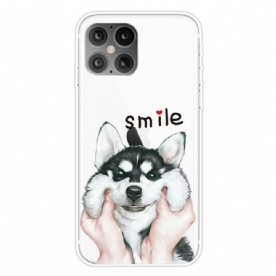 Telefoonhoesje voor iPhone 12 Pro Max Glimlach Hond