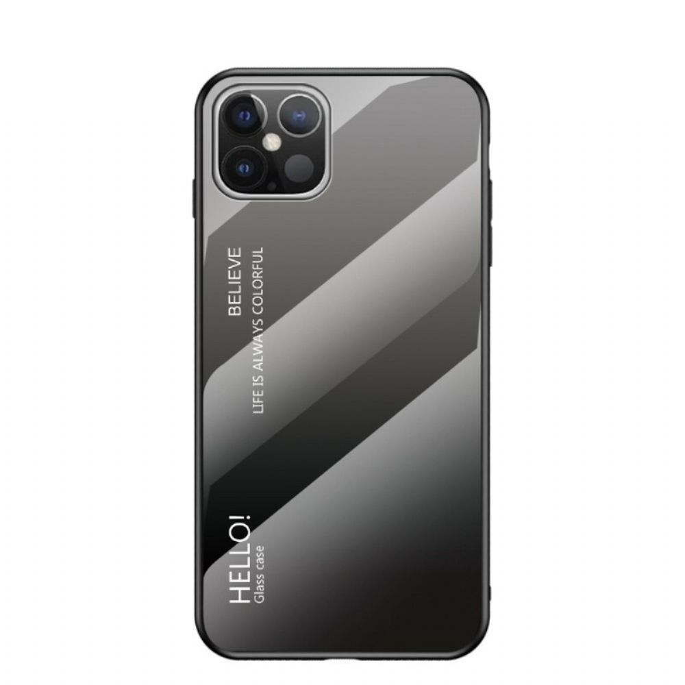 Telefoonhoesje voor iPhone 12 Pro Max Hallo Gehard Glas