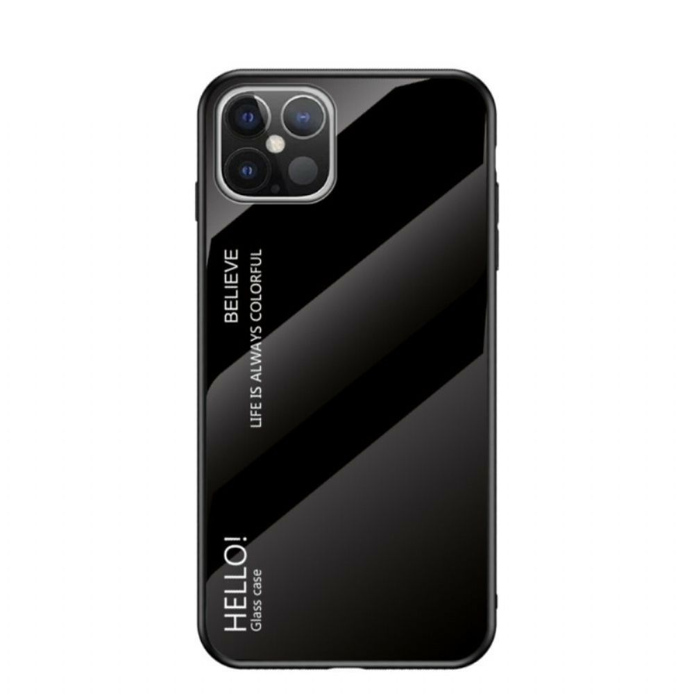 Telefoonhoesje voor iPhone 12 Pro Max Hallo Gehard Glas