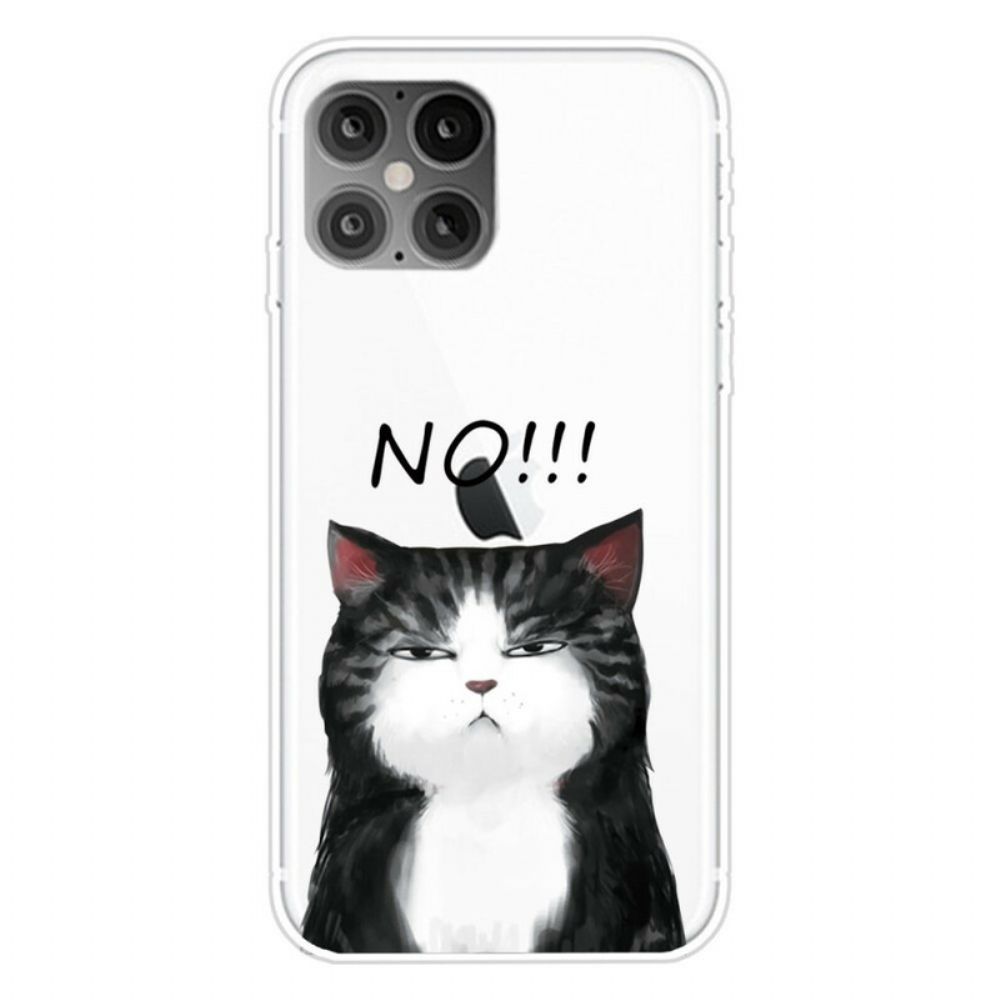 Telefoonhoesje voor iPhone 12 Pro Max De Kat Die Nee Zegt