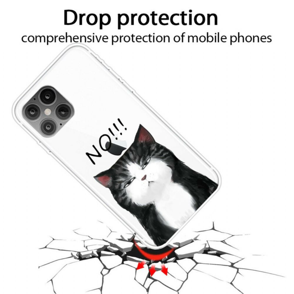 Telefoonhoesje voor iPhone 12 Pro Max De Kat Die Nee Zegt