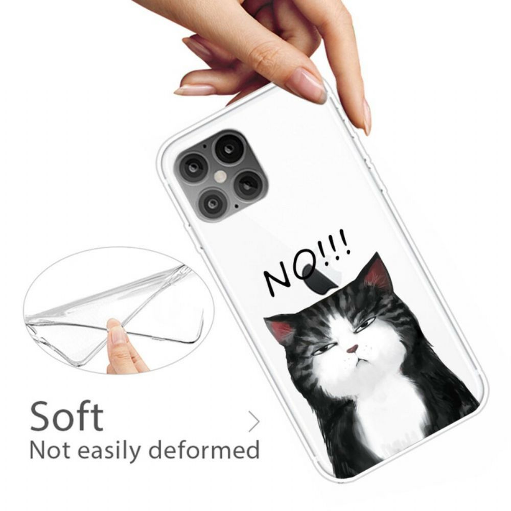 Telefoonhoesje voor iPhone 12 Pro Max De Kat Die Nee Zegt