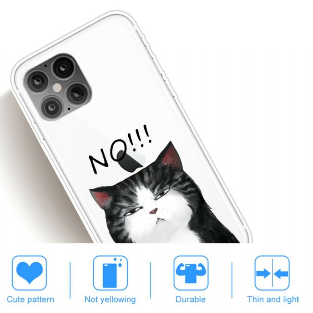 Telefoonhoesje voor iPhone 12 Pro Max De Kat Die Nee Zegt