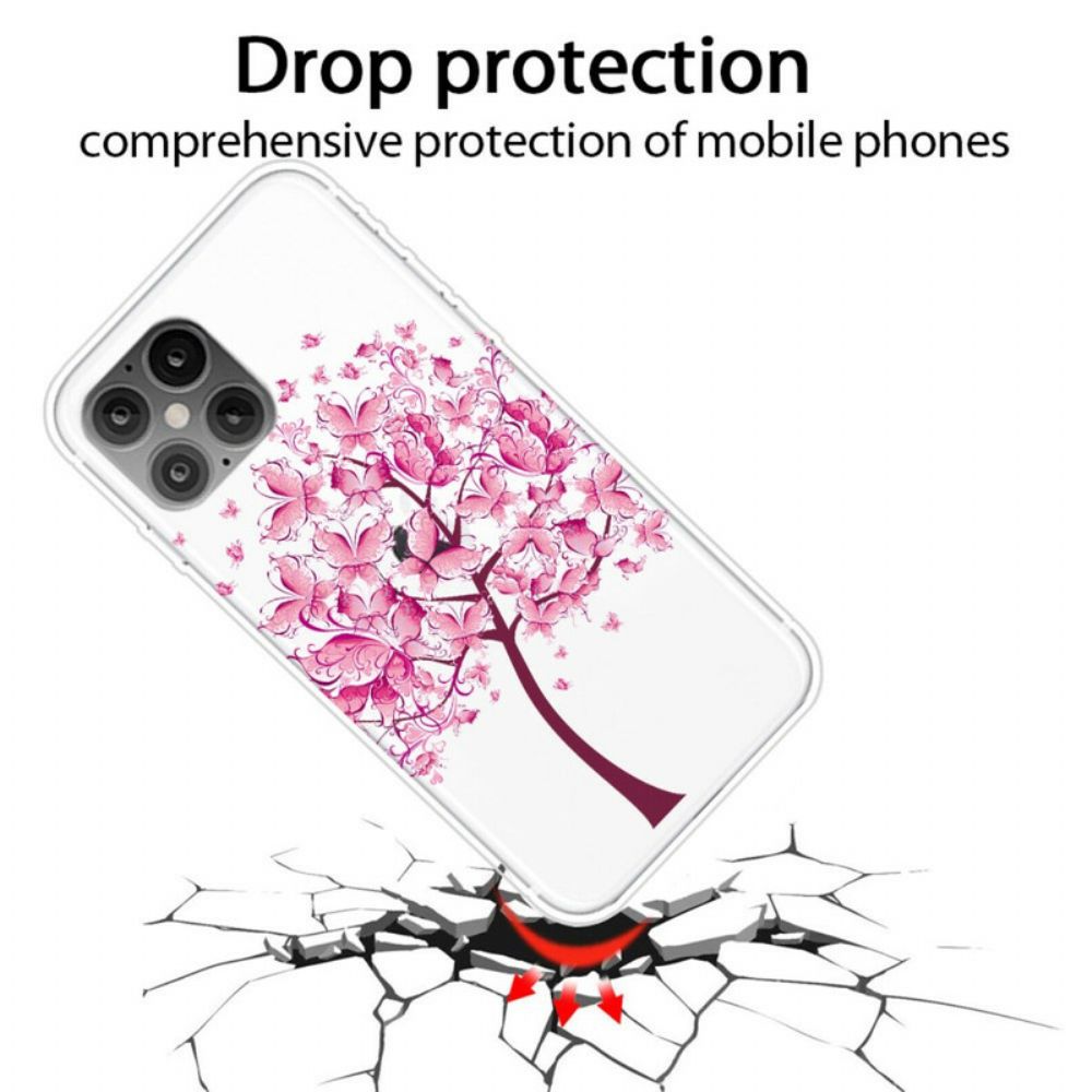 Telefoonhoesje voor iPhone 12 Pro Max Roze Boom Top