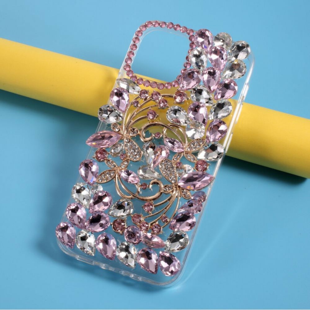 Telefoonhoesje voor iPhone 12 Pro Max Siliconen En Strass