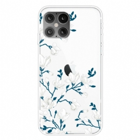 Telefoonhoesje voor iPhone 12 Pro Max Witte Bloemen