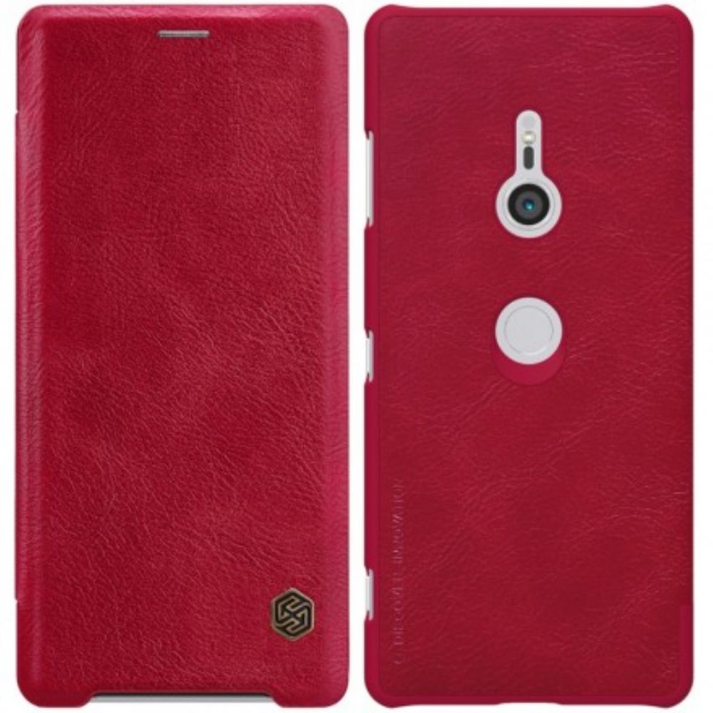 Bescherming Hoesje voor Sony Xperia XZ3 Folio-hoesje Nillkin Qin-serie