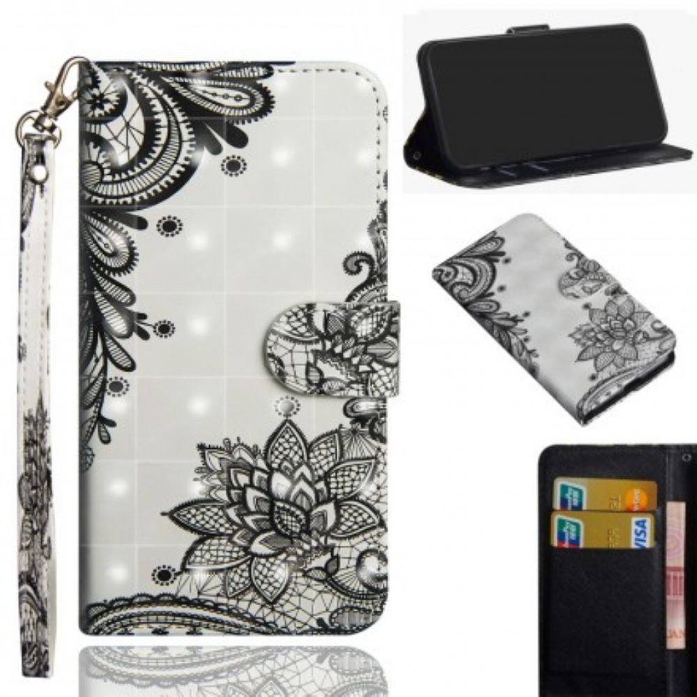 Flip Case voor Sony Xperia XZ3 Chique Kant